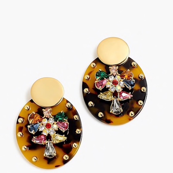 J. Crew Jewelry - J. Crew Lucite and Crystal Earrings